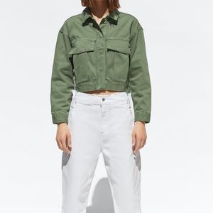 Zara Cropped Jacket w/ Pockets